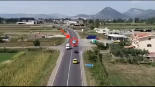'Syri' vëzhgues nga ajri/ Droni i policisë kap mat shoferët në aksin Lezhë-Shkodër (VIDEO)