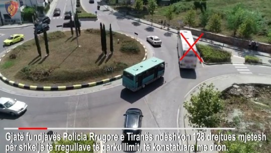 Droni nuk fal parakalimet e gabuara, kap ‘mat’ autobusin tek rruga e Elbasanit (VIDEO)