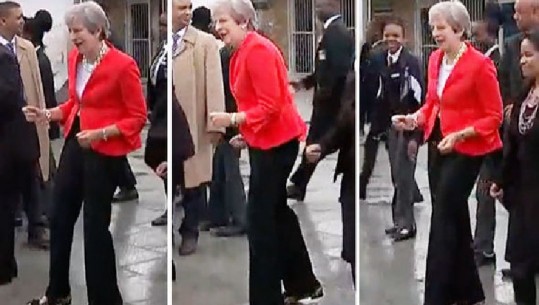 Kërcimi i veçantë i Theresa May, pamjet bëjnë xhiron e rrjetit (Video)