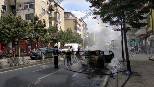Panik në Tiranë/ 'Benzi' merr flakë në lëvizje, policia jep detajet e para (FOTO)