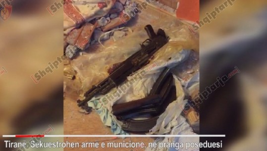 Hapi murin e banesës për të fshehur armë dhe municione, prangoset 49-vjeçari në Tiranë (VIDEO)