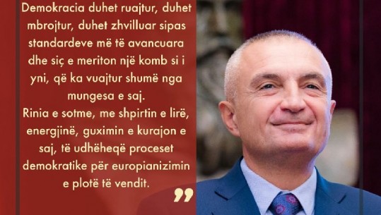 ”Dita e Demokracisë”, Presidentit Meta ka një mesazh për të rinjtë shqiptarë
