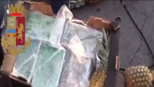 Kokainë me ananas nga Kosta Rika, shkatërrohet grupi i trafikantëve në Milano, mes tyre 1 shqiptar (VIDEO)