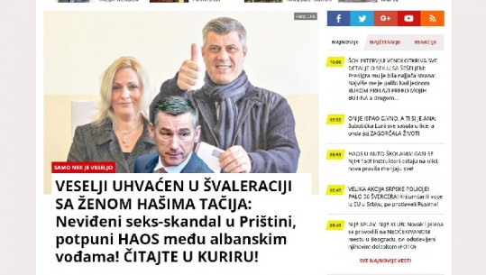 'Kurir'-i serb: Bashkëshortja e Hashim Thaçit lidhje intime me Kadri Veselin (FOTO)