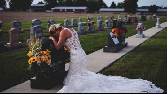 Nusja më fatkeqe në botë, shfaqet në varrin e të fejuarit në ditën e dasmës