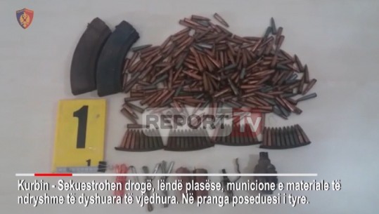VIDEO/Lëndë plasëse, drogë dhe municione, arrestohet ‘skifteri’ që bëri kërdinë në Kurbin (EMRI)