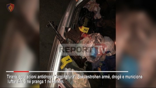 Kishin mbushur makinën me armë, fishekë dhe drogë, kapen 3 të rinj në Tiranë, njëri arratiset (Emrat+Video)