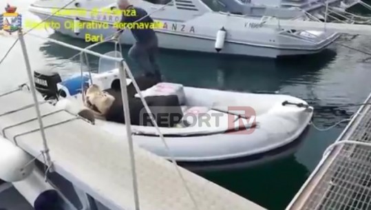 Kapet një tjetër gomone me 300 kg kanabis në Itali, arrestohen dy skafistët shqiptarë (VIDEO)