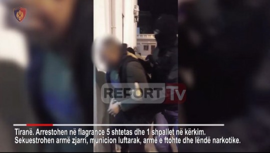 'Forca e Ligjit' aksion në lokale dhe banesa në Tiranë, sekuestron armë zjarri e drogë, 5 në pranga (EMRAT+VIDEO)