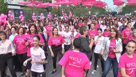 ‘Një kërcim për jetën’, mesazh kundër kancerit të gjirit në sheshin Skënderbej