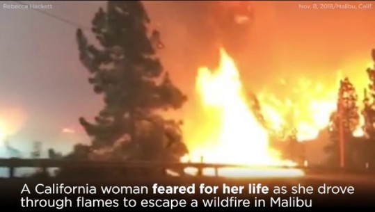 Vatrat e zjarrit në Kaliforni, një grua filmon eksperiencën e saj: Oh Zot! Të lutem, më lër të largohem prej këtej (Video)