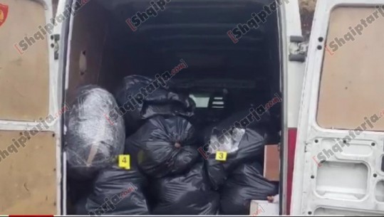 Furgoni me 580 kg kanabis në Qafë-Thanë, policia: Tetë të arrestuar, një në kërkim (VIDEO)