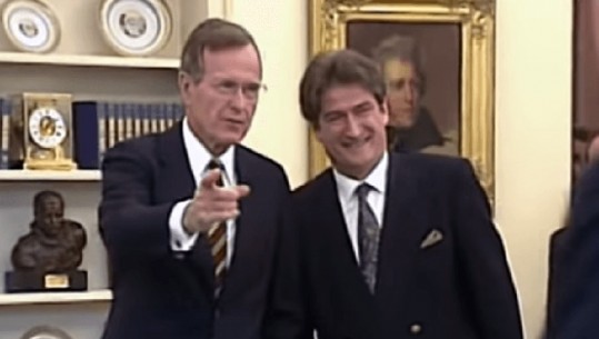 PAMJET/ Kur George H.W. Bush e priste në Shtëpinë e Bardhë, Berisha tregon takimet: Humba mikun më të çmuar 