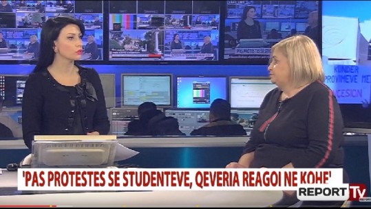 Protesta e studentëve, Milva Ekonomi në Report Tv: Universitetet nuk i informuan, tërheqja e tarifës reagim i arsyeshëm