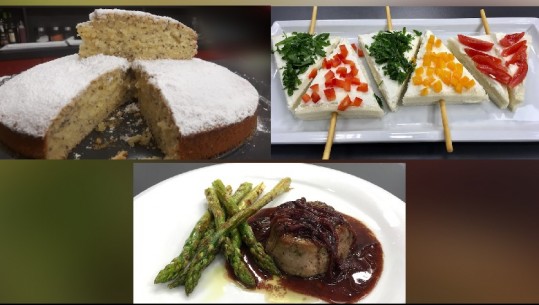 Të gatuajmë me Zonjën Vjollca: Kek me fara chia/Fileto viçi me verë të kuqe/ Brusketa festive