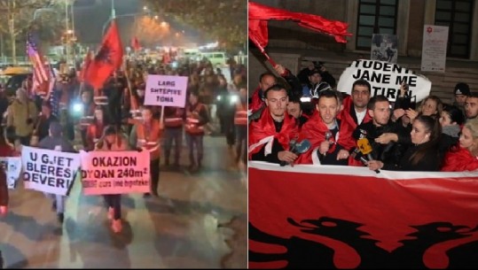 ‘Shqiptarët janë këtu’/ Protesta e Diasporës, grupit para kryeministrisë i bashkohen edhe banorët e Unazës së Re