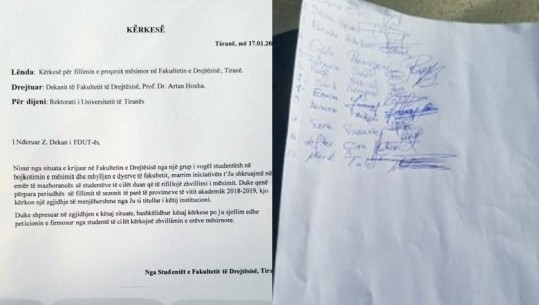 Studentët e Drejtësisë firmosin peticionin: Duam mësim, nuk mund të na bllokojnë 20 veta