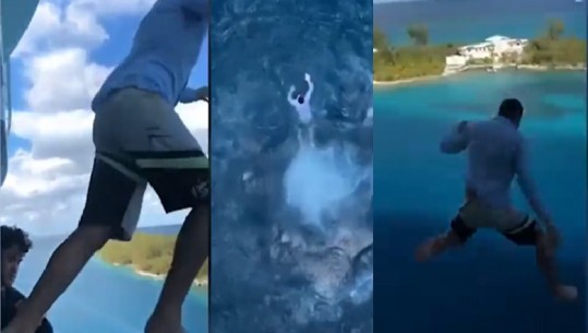 U hodh nga anija 30 metra e lartë për të bërë një video, 27-vjeçari e pëson keq (Video)