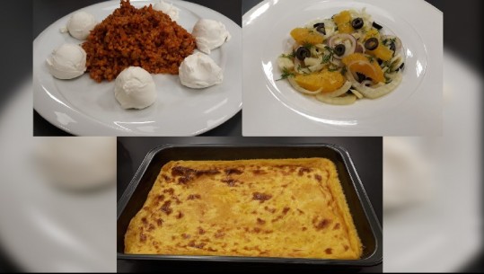 Të gatuajmë me Zonjën Vjollca: Pilaf bullguri me qiqra/ Qumështor kosove/ Sallatë me finok dhe portokall