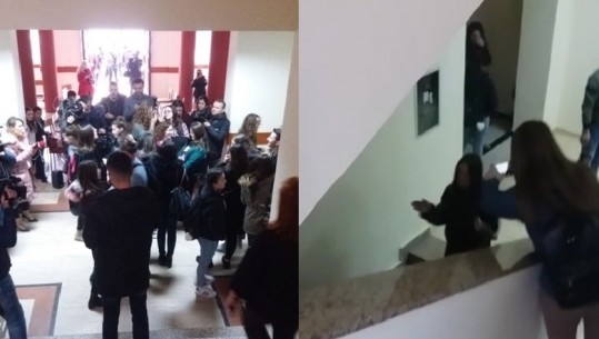 Protesta te Filologjiku/ Tensione mes studentëve bojkotues dhe atyre që duan mësim (VIDEO)