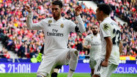 Reali fiton derbin e Madridit, Ramos shënon dhe provokon 