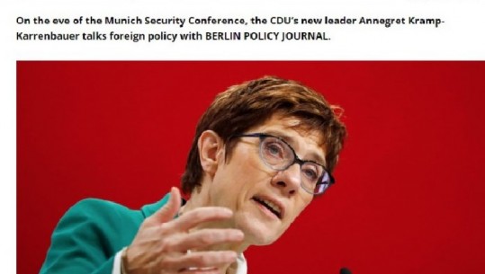 ‘BERLIN POLICY JOURNAL’/ AKK: Rusia kërkon të destabilizojë Europën