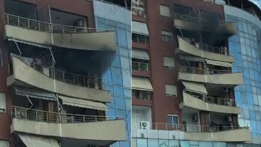 Zjarr në një banesë tek 'Astiri' në Tiranë, shpërthen kondicioneri (VIDEO)