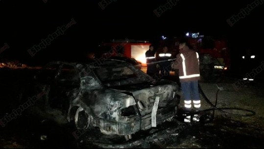 Digjet 'Benz'-i në Lezhë, dyshohet se u përdor për grabitje (FOTO+VIDEO)