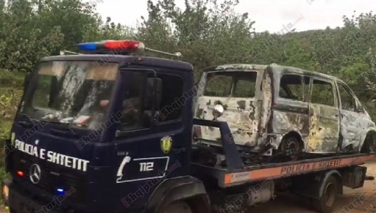 Gjendet një furgon i djegur në një tunel në Tapizë (VIDEO)