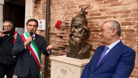 Vendoset busti i Skënderbeut në Itali