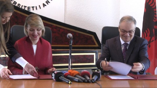 Ministrja e Kulturës dhe rektori Kastriot Çaushi, marrëveshje bashkëpunimi për përmirësimin e infrastrukturës tek Artet 
