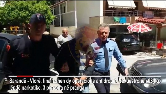 Sekuestrohen 98 kg drogë/ Si u kapë babë e birë në Sarandë, pranga edhe një 31-vjeçari në Vlorë (VIDEO)