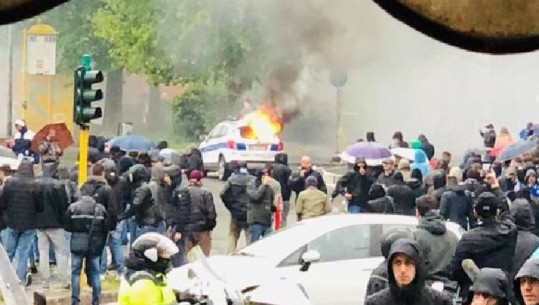 Ultrasit e Lazio-s sulmuan policinë, digjet makina. Reagon kryetarja e Romës: Akte barbare