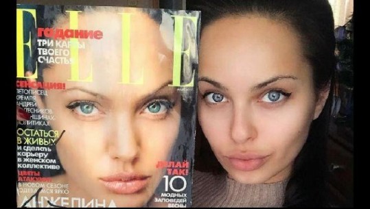 Modelja ruse identike me Angelina Jolie, ngjashmëria e tyre është  'e frikshme' (FOTO)