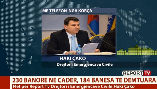 Tërmeti në Korçë, Haki Çako për Report Tv: Banorët u sistemuan, s'ka pasur probleme