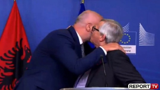 Presidenti i KE-së puth Ramën (Videoja e plotë e konferencës në Bruksel)