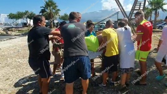 Vlorë/ U godit nga tubi i çadrës, roja bregdetare 30 minuta në gjendje kome (VIDEO)