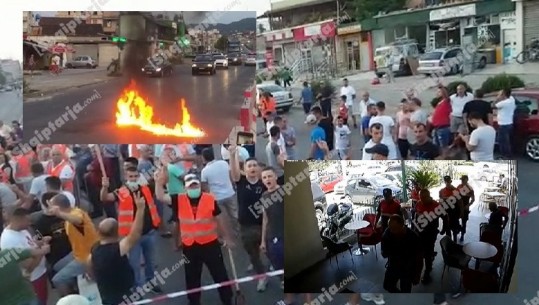 Arrestohen babë e bir për sulmin me gurë ndaj policisë, banorët e Unazës së Re hedhin molotov në rrugë (VIDEO)