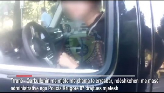 87 shoferë të 'fortë' e pësojnë në Tiranë, policia i gjobit për xhama të zinj (VIDEO)