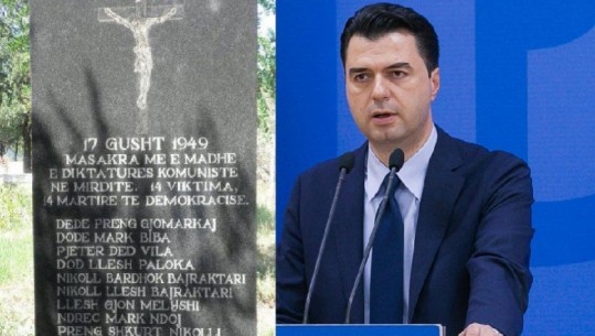 Pushkatimi i 14 mirditorëve, Basha përkujton 70 vjetorin e Masakrës së Qafë-Valmirit