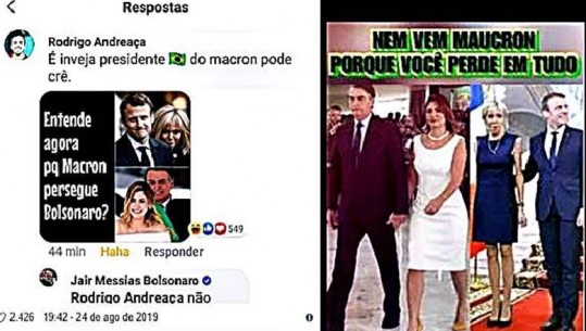 Krizë diplomatike Francë-Brazil? Bolsonaro ofendon Brigitte Macron në Facebook