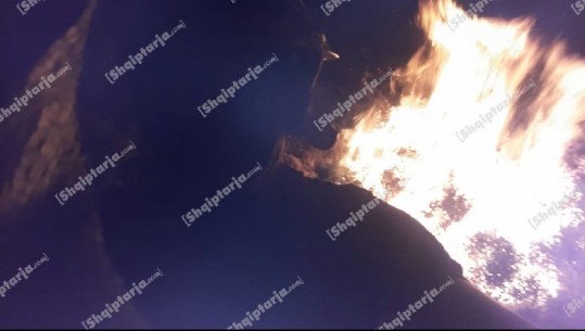 Zjarr në Kaninë të Vlorës, digjen kullotat (VIDEO+FOTO)