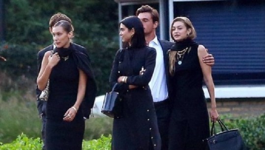 Dua Lipa pranë familjes Hadid  në funeralin e gjyshes