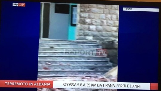 SKY Italia transmeton tërmetin në Shqipëri përmes Report Tv
