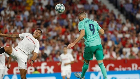 Benzema thyen Sevillan, Reali në krye të La Ligas