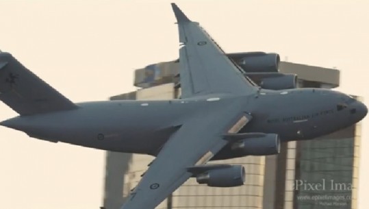 Australi, avionë gjuajtës luftarakë fluturojnë mes rrokaqiejve të Brisbane, frikë… por është ‘show’ i aeronautikës (VIDEO)