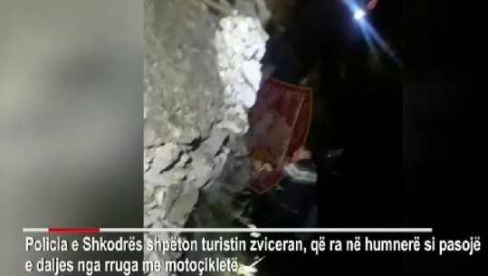 Po udhëtonte me motor, turisti nga Zvicra bie në humnerën 120 metra! Policia e banorët e nxjerrin me litar (VIDEO)