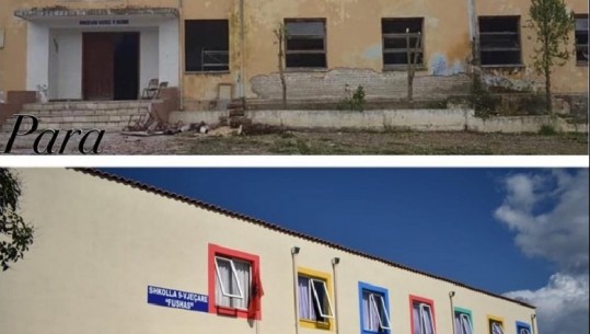 FOTO/ Si ishte, si është! Transformim total i shkollës në Baldushk 
