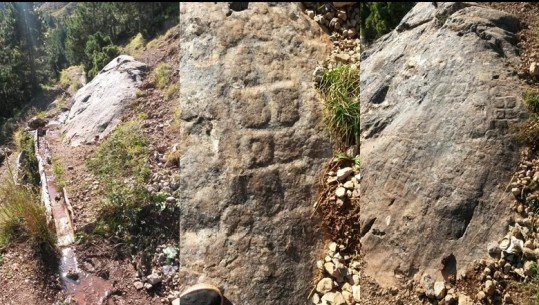 Çobani zbulon shkëmbin me mbishkrime prehistorike, e moshuara: Aty pushonim kur shkonim në mal (VIDEO)