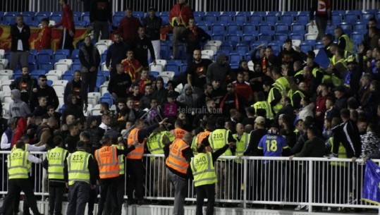 Tension në stadiumin Fadil Vokrri, përleshen fizikisht tifozët e Kosovës dhe Malit të Zi (VIDEO)